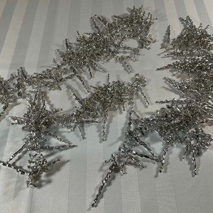 Vintage Silver Icicle Garland x3